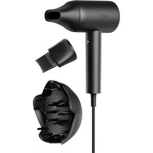 imageTYMO Blow Dryer Hair Dryer for Women  300 Million Ionic Hairdryer with Diffuser ampamp Comb Attachment for Curly Hair Professional Blowdryer with Cool Air Button Small Travel 077 lb Lightweight Black