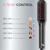 imageFlat Iron Hair Straightener Brush 2 in 1 TYMO 200M Ions Hair Straighteners for Women Ceramic Dual Voltage Straightening Hot Comb for AntiFrizz Straights Waves Curls 3X Less Heat Damage Black