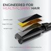imageFlat Iron Hair Straightener Brush 2 in 1 TYMO 200M Ions Hair Straighteners for Women Ceramic Dual Voltage Straightening Hot Comb for AntiFrizz Straights Waves Curls 3X Less Heat Damage Black