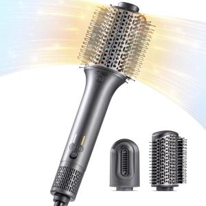 imageTYMO Hair Dryer Brush Blow Dryer Brush in One Hot Air Brushes with 3 Barrels as Dryer Volumizer Straightener MultiStyler 110000 RPM HighSpeed Motor Air Wrap 200M Negative Ions for FrizzFree